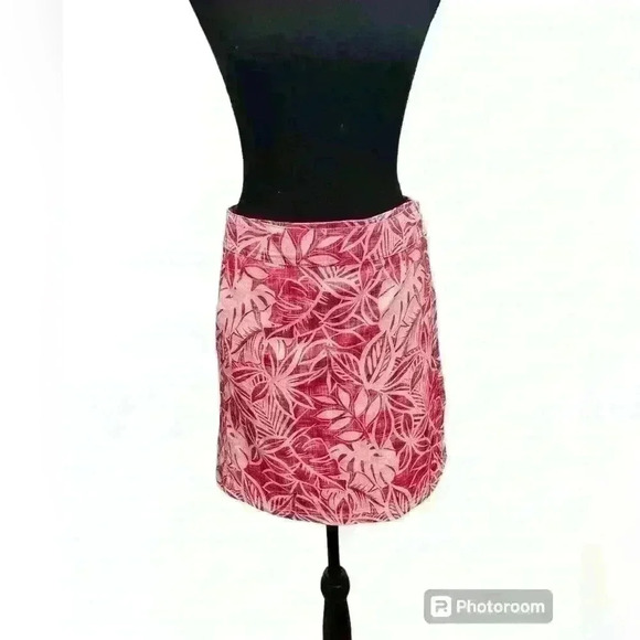 RIP SKIRT Hawaii Darling Red Floral Print True Wrap Mini Skirt - Picture 1 of 5